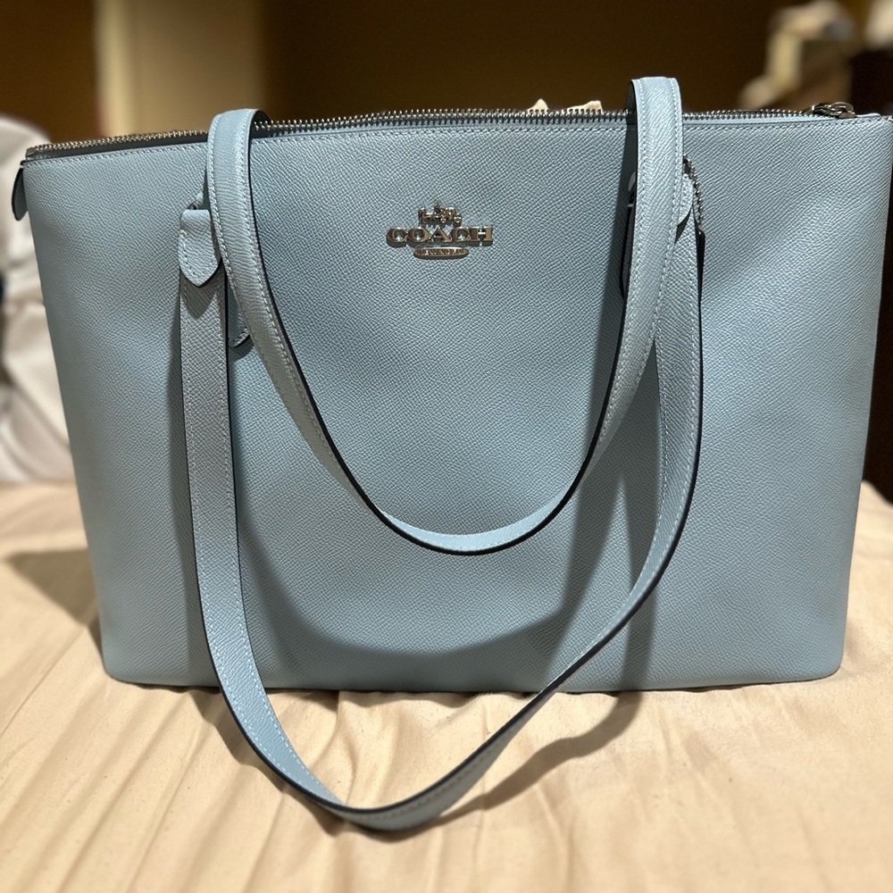 NWT Coach Light Blue Tote Bag